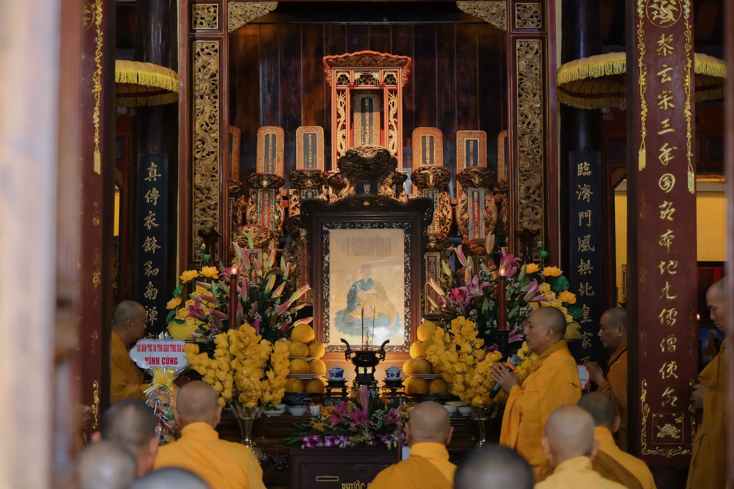 Trang nghiêm lễ húy nhật cố Đại lão Hòa thượng Thích Kế Châu tại Tổ đình Thập Tháp